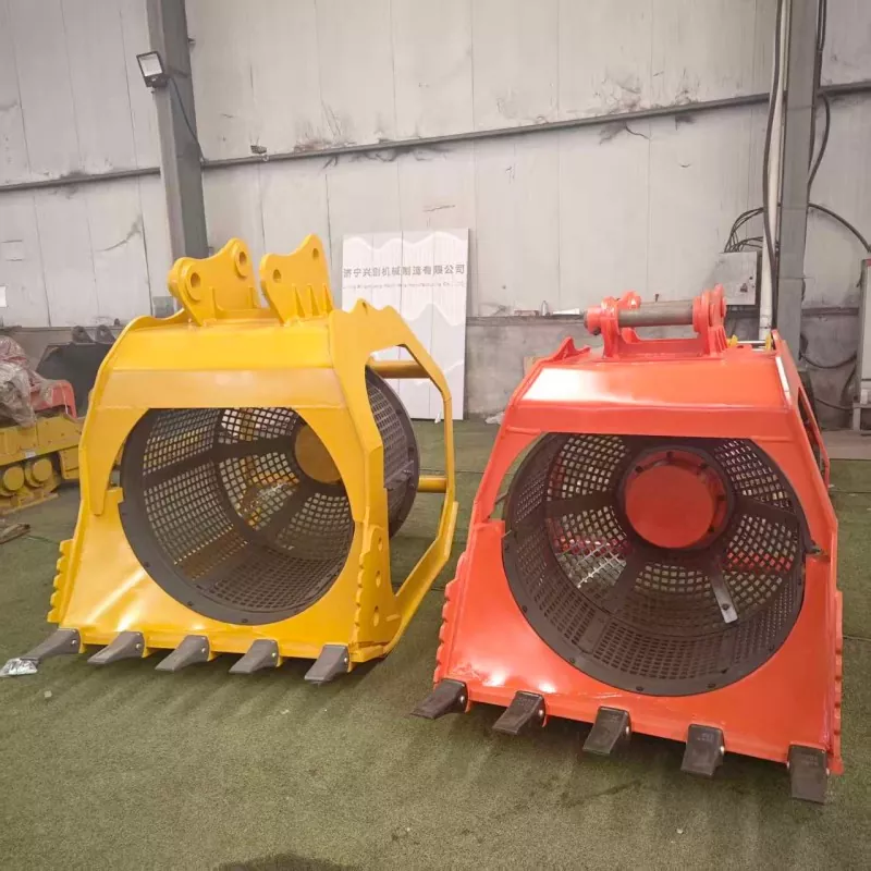 Hydraulisch angetriebener Rotationssieblöffel